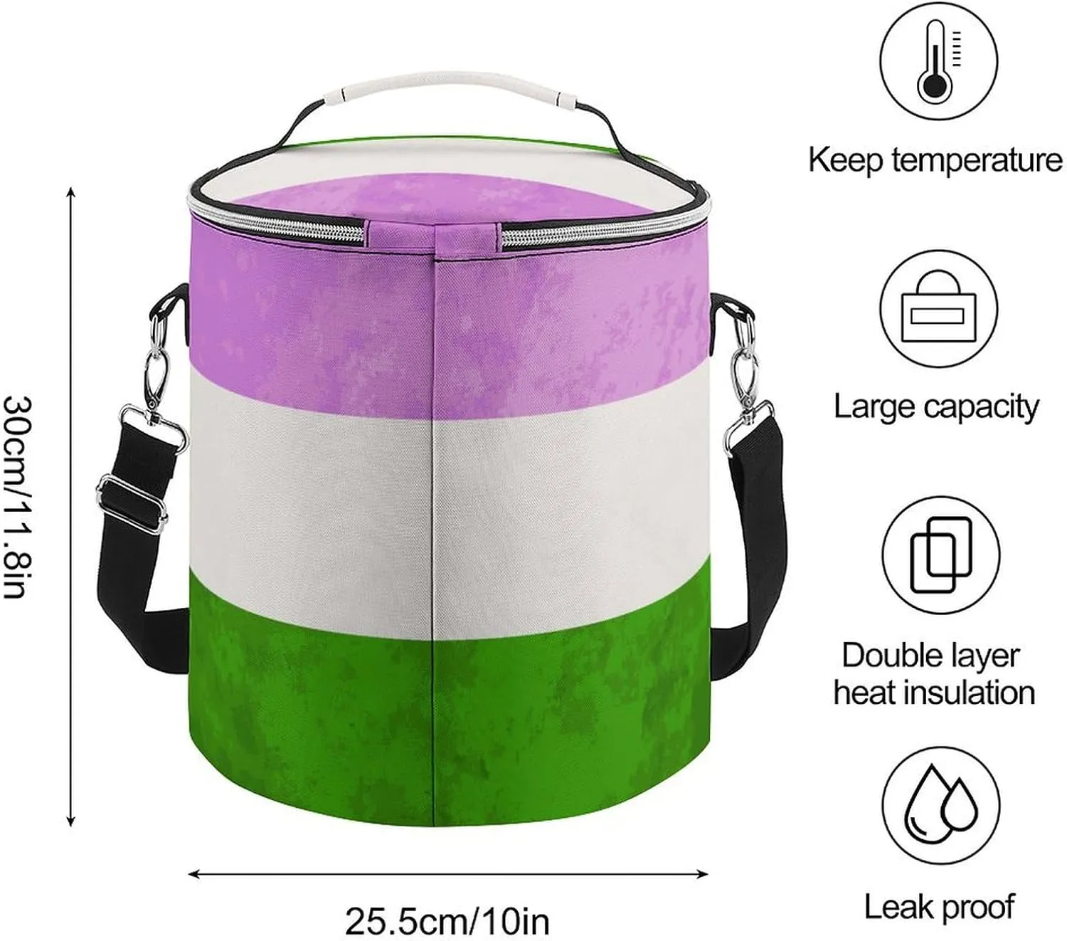 Thermal Bag with Shoulder Strap, Leak Proof Insulated Backpack Cooler for Picnic