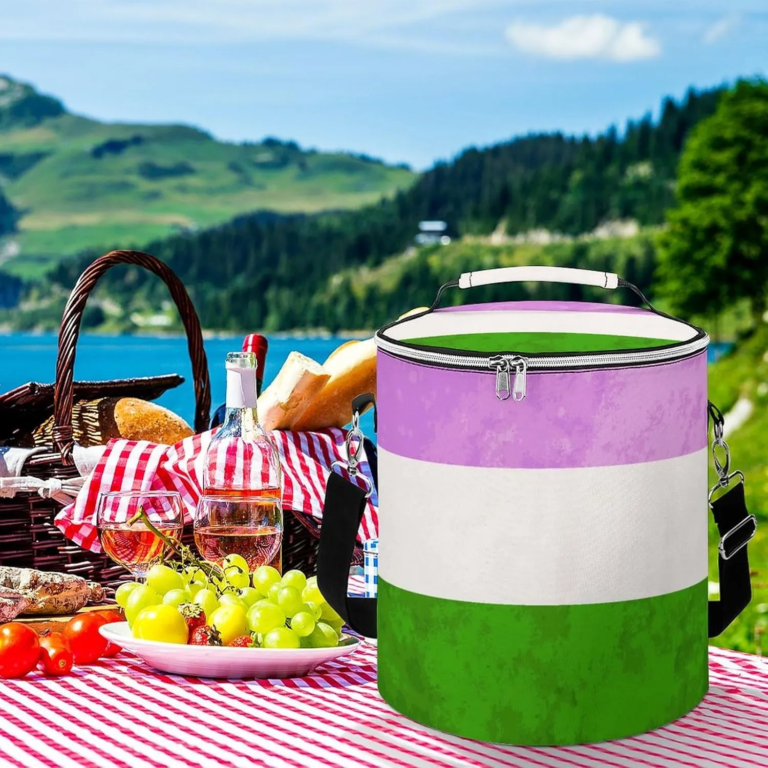 Thermal Bag with Shoulder Strap, Leak Proof Insulated Backpack Cooler for Picnic