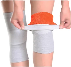 Thermal Knee Warmer with Warm Lining Stretch Knit Arthritic Knee Sleeves Night Sleep Knee Wrap Pad Brace Support Band