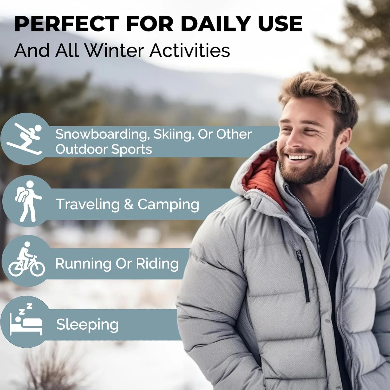 Thermal Underwear for Men Long John Set for Cold Weather Mens 2 pc Long Sleeve Shirt and Leggings Fleece Base Layer Thermals