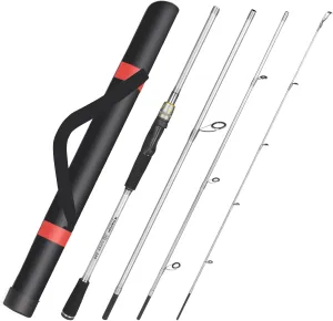 THKFISH Travel Fishing Rods, 4 Piece Spinning Rod with Bag,6-7.87Feet Carbon Fiber Lightweight Ultra Portable Fishing Pole for Trout Bass Salmon Sunfish Outfit Travel Fishing