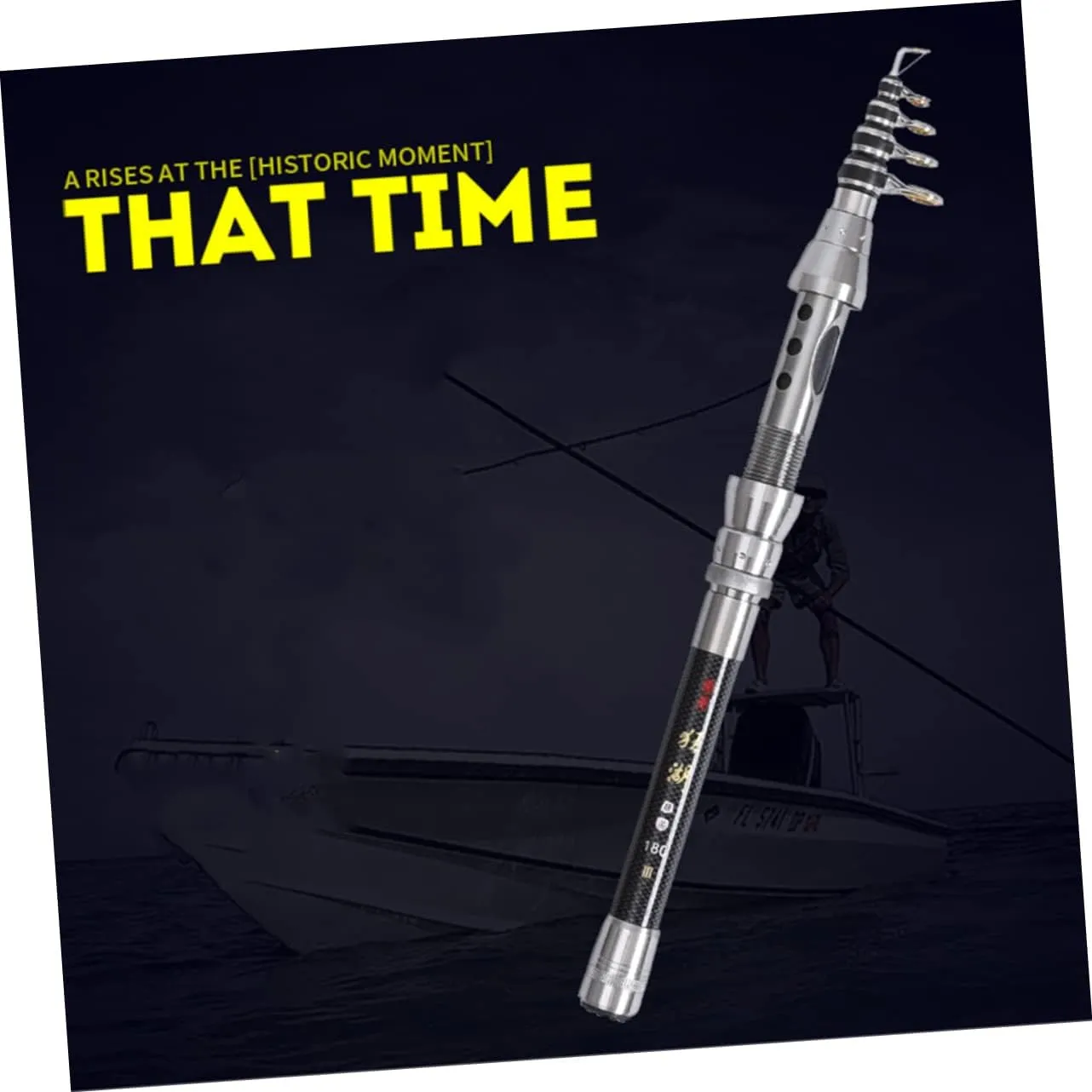 Throwing Fishing Rod Fishing Pole Carbon Fiber Fishing Rod Mini Fishing Rod Portable Fishing Rod Silver
