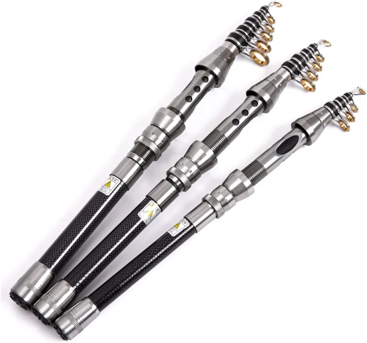 Throwing Fishing Rod Fishing Pole Carbon Fiber Fishing Rod Mini Fishing Rod Portable Fishing Rod Silver