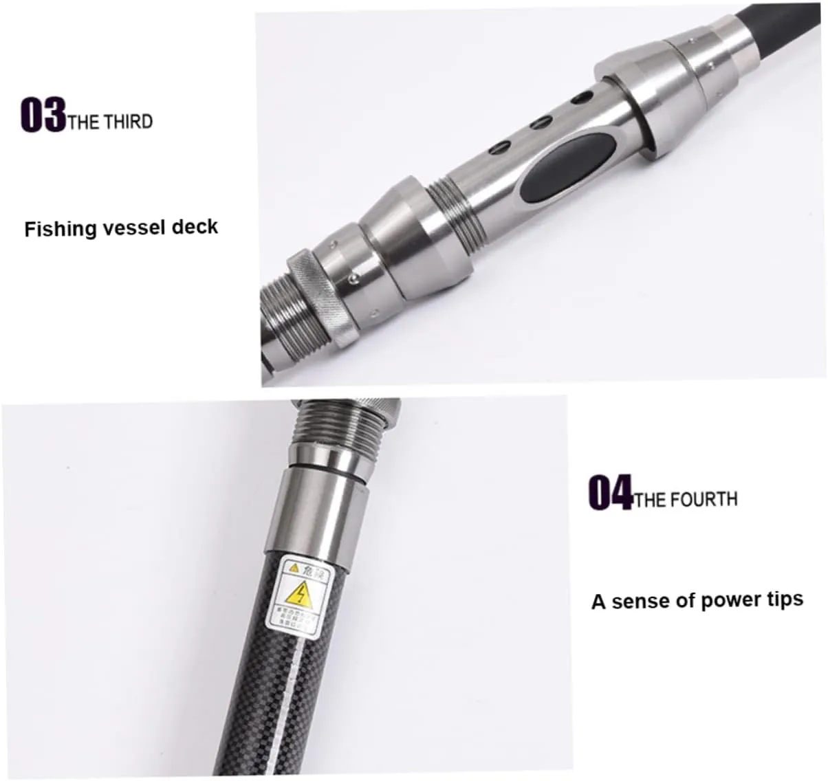 Throwing Fishing Rod Fishing Pole Carbon Fiber Fishing Rod Mini Fishing Rod Portable Fishing Rod Silver