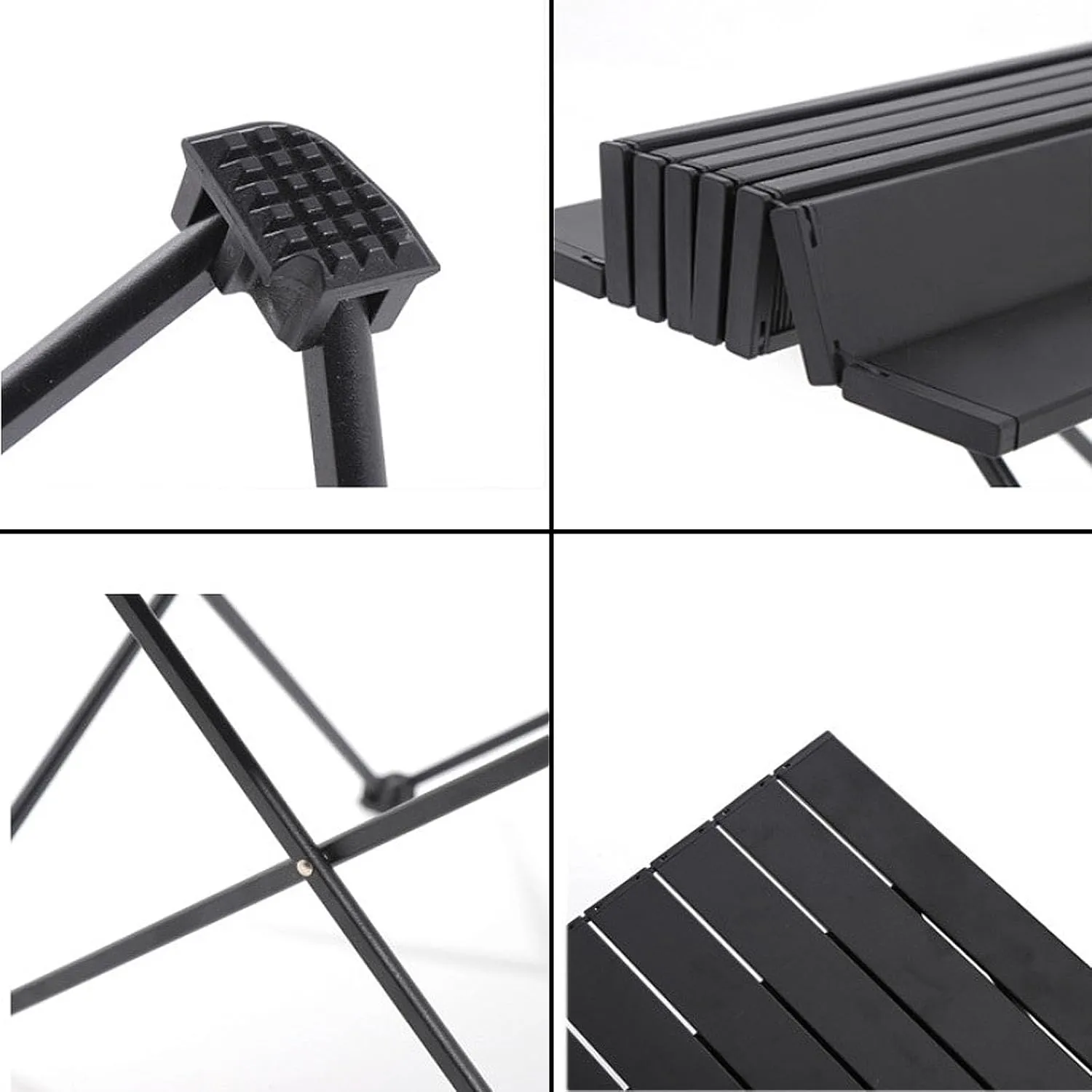 TIBROMTACK Folding Camping Table Portable Aluminum Outdoor Table with Storage Space and Carry Bag (Small)