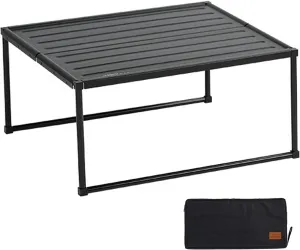 Tidyard Folding Camping Table,Lightweight Aluminum Portable Picnic Table, 16.5 * 15.2 * 8.1inch for Cooking, Camping,Beach, Hiking, Travel, Fishing, BBQ, Indoor Outdoor Small Foldable Tables