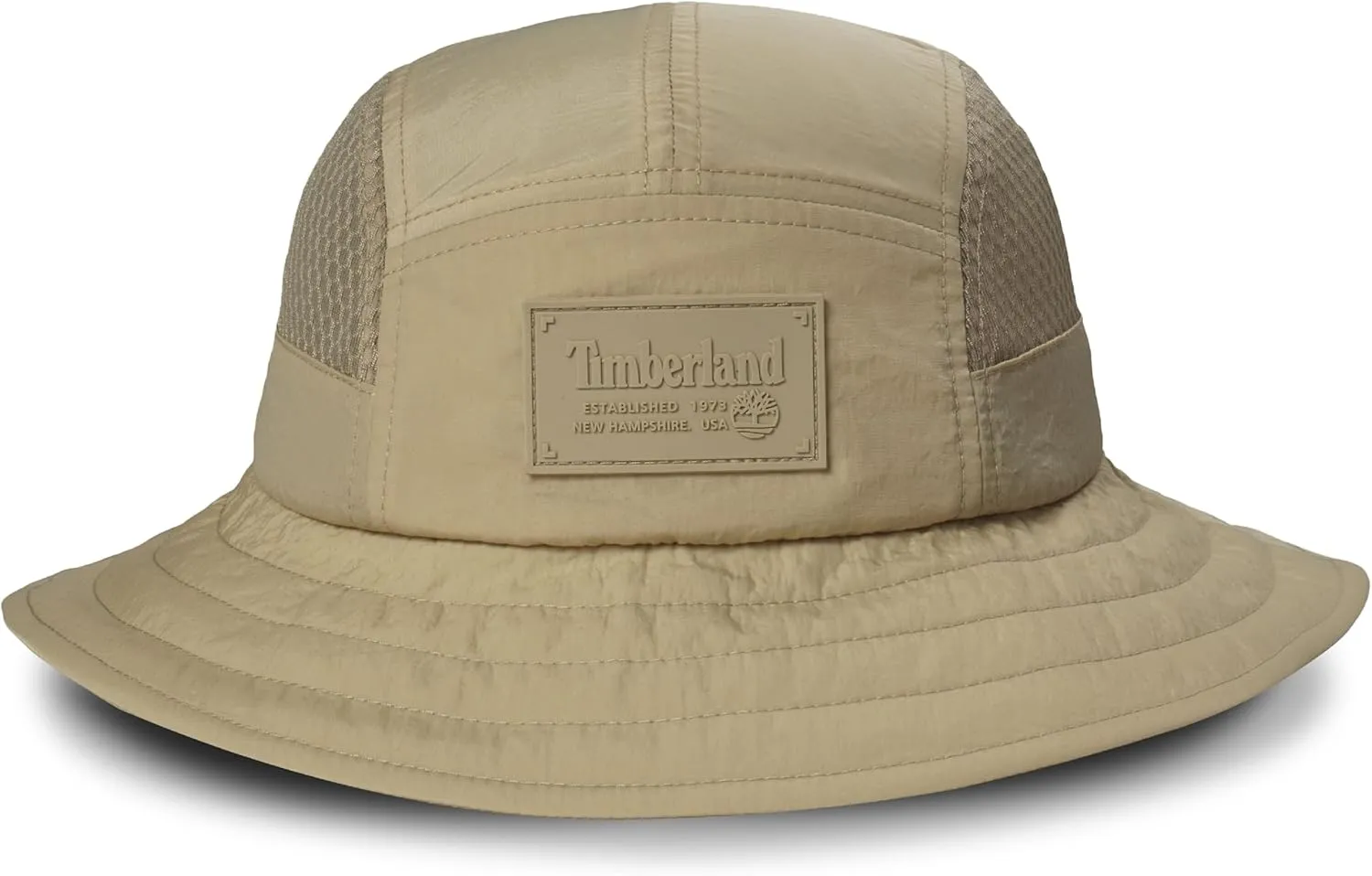 Timberland Mesh Panel Men's Bucket Hat, Wide Brim Sun Hat with Adjustable Chin Cord, Perfect for Outdoor Adventures