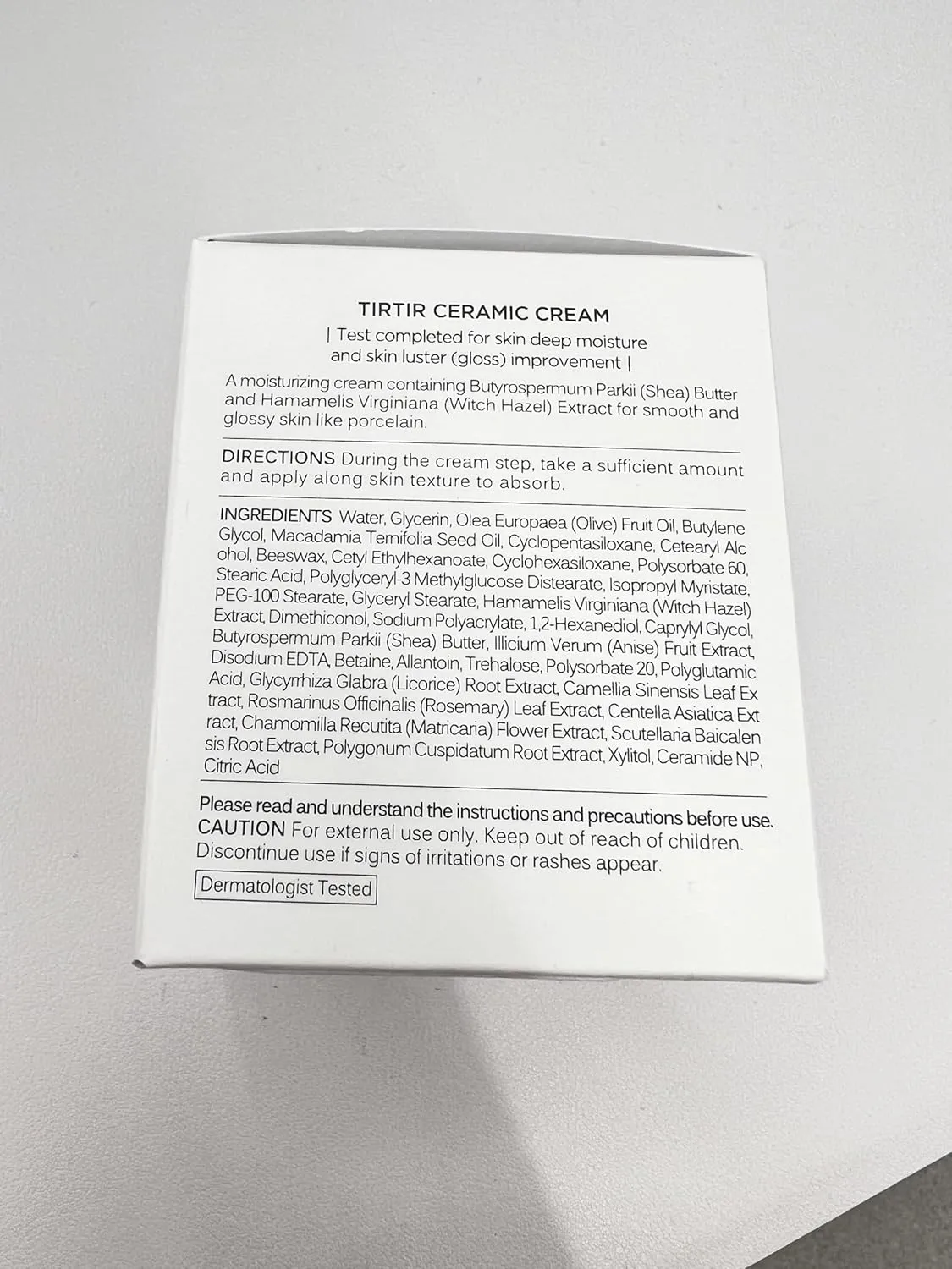 TIRTIR Natural Ceramide Cream | Deep moisturizer for Glass Skin, Polyglutamic acid, Centella Asiatica Extract, Skin barrier, Lightweight, Mild, Nature derived ingredients, Dry skin, Korean skincare