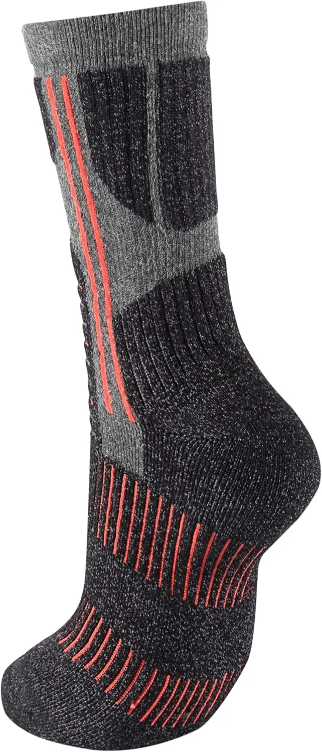 Toes&Feet Womens and Mens Padded Anti Blister Odor Resistant Sweat Wick Trekking Hiking Skiing Mid-Calf Crew Knee High Socks