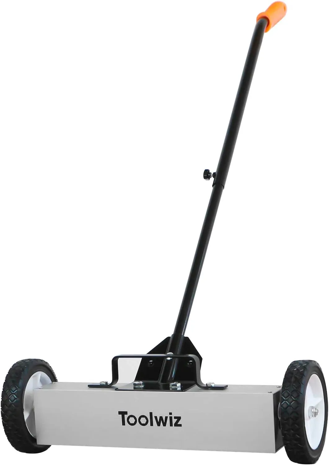 Toolwiz 18 Inches 26 Lbs Magnetic Sweeper Magnetic Pickup Tool with Wheels Telescoping Tool Holder with Quick Release Latch and Extension Handle Heavy Duty Metal Pick Up