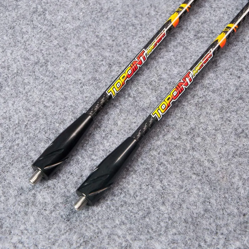 TOPOINT ARCHERY 40T 3K Pure Carbon Fiber Bow Stabilizer Competition Level Balance Bar 12/15/30/33" Compound Bow Shooting Damper Rod for Hunting Accessories