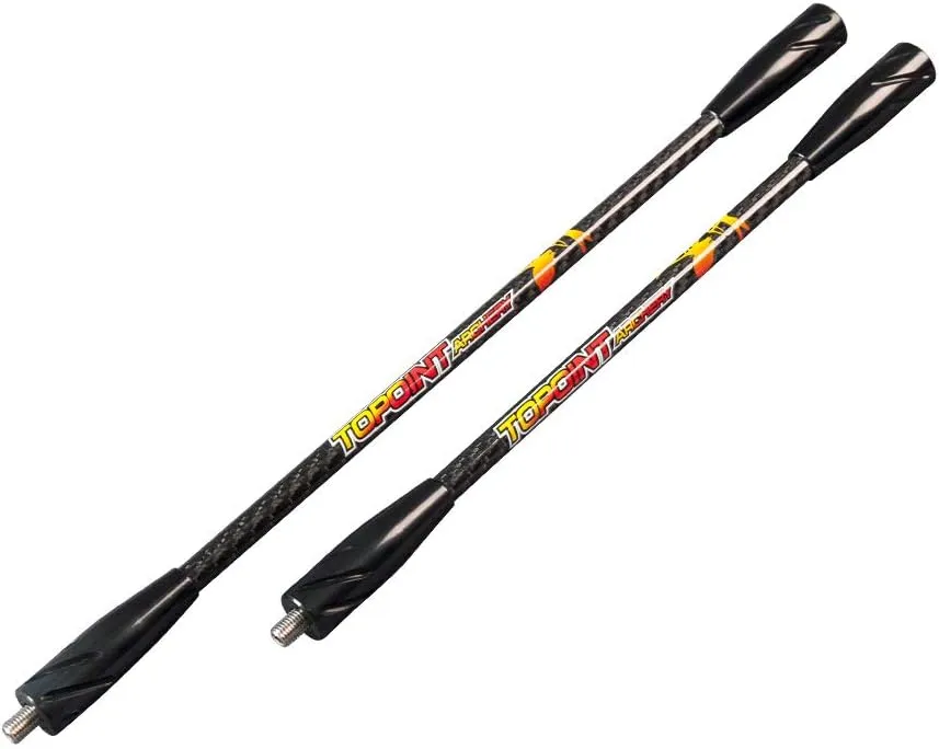 TOPOINT ARCHERY 40T 3K Pure Carbon Fiber Bow Stabilizer Competition Level Balance Bar 12/15/30/33" Compound Bow Shooting Damper Rod for Hunting Accessories