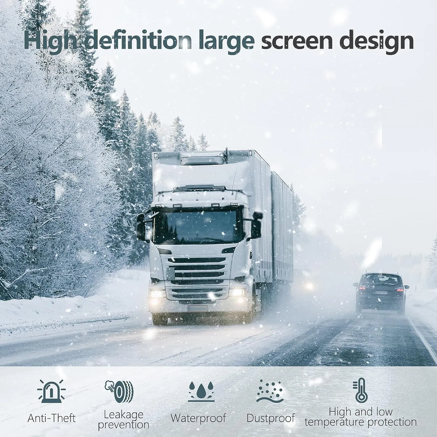 TPMS Tire Pressure Monitoring System 16 Sensors Displayed Vertically,All Tires Pressure and Temp simultaneously,Solar Power,for RV,semi Truck,Motorhome,5th Wheel,Trailer (Flow Thru,16 Sensors)
