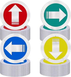 Trail Markers Reflective Trail Marker Pack Bright Trail Marking Reflectors for Hunting Hiking Driveway Camping Walking Backpacking Outdoors, Blue Green Red and Yellow