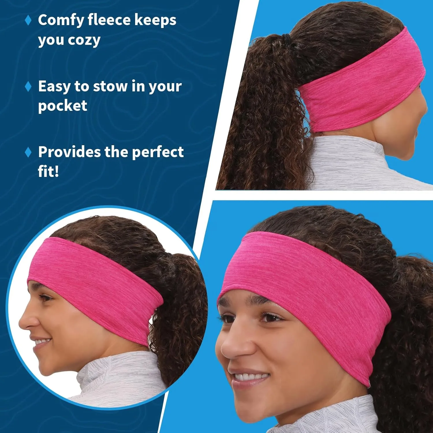 TrailHeads Running Headband – Moisture-Wicking Ear Protector Active Lifestyles, Sports Headband – Helmet-Friendly Workout Gear