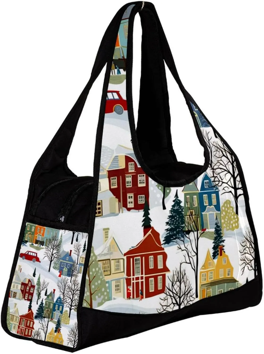 Travel Bag,Mens Gym Bag,Womens Gym Bag,Bright Houses Tree,Sports Bag