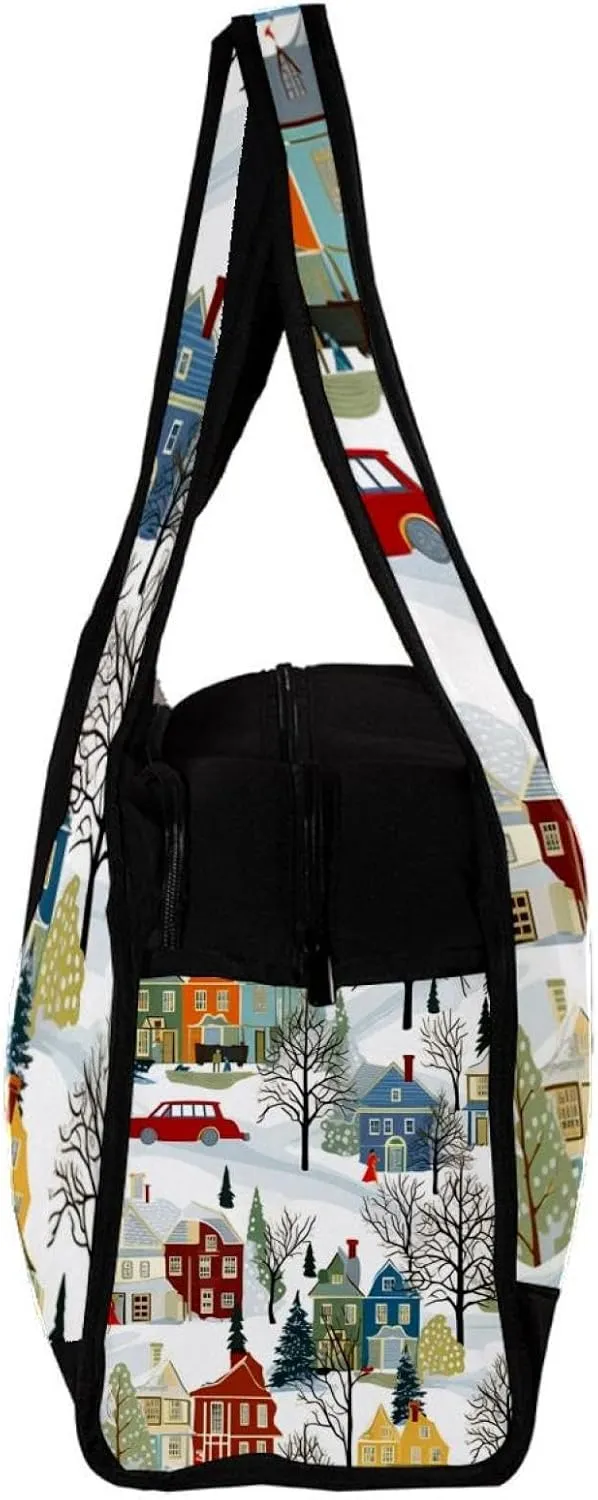 Travel Bag,Mens Gym Bag,Womens Gym Bag,Bright Houses Tree,Sports Bag