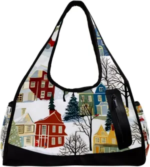 Travel Bag,Mens Gym Bag,Womens Gym Bag,Bright Houses Tree,Sports Bag