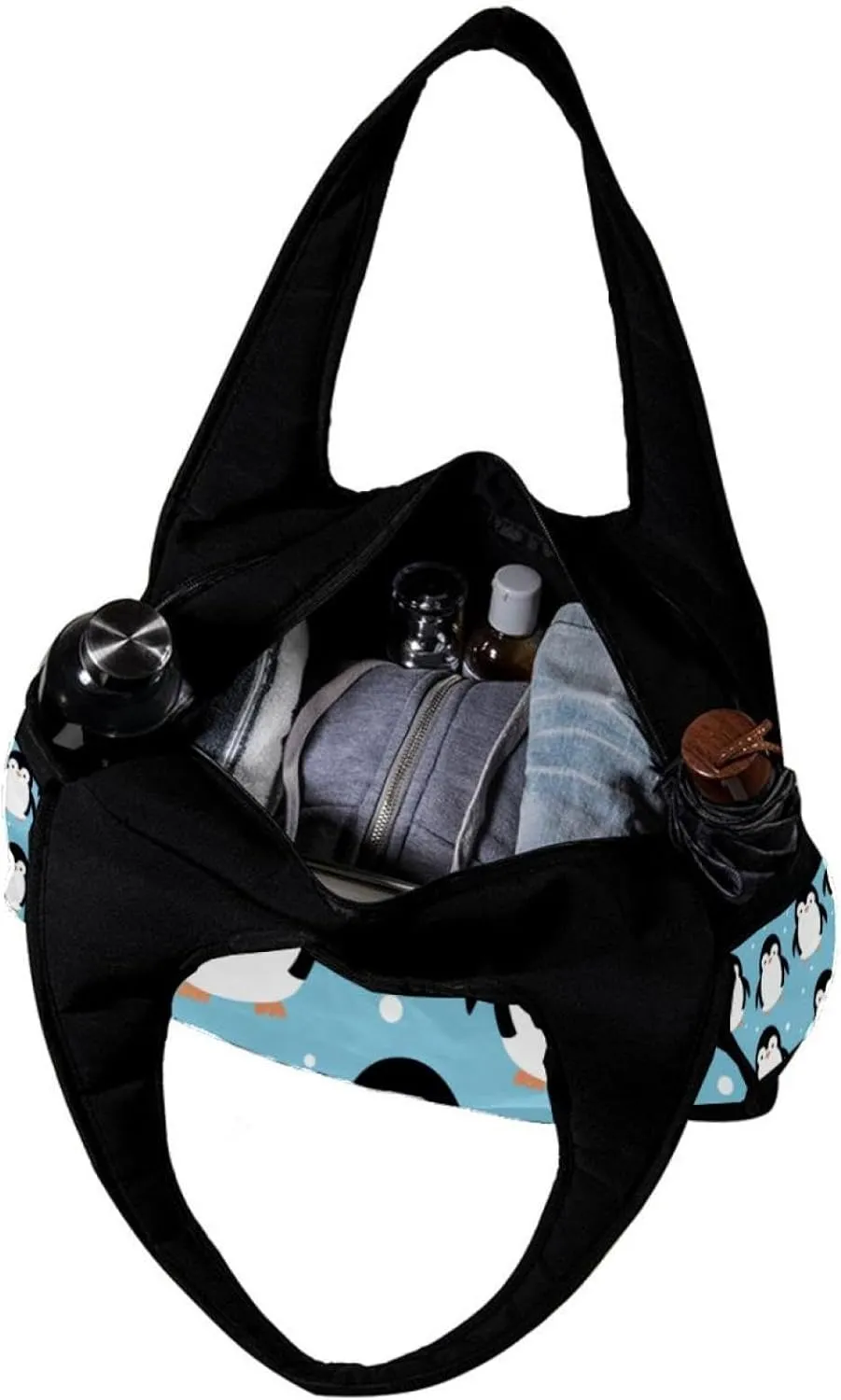 Travel Bag,Mens Gym Bag,Womens Gym Bag,Cartoon Penguin,Sports Bag