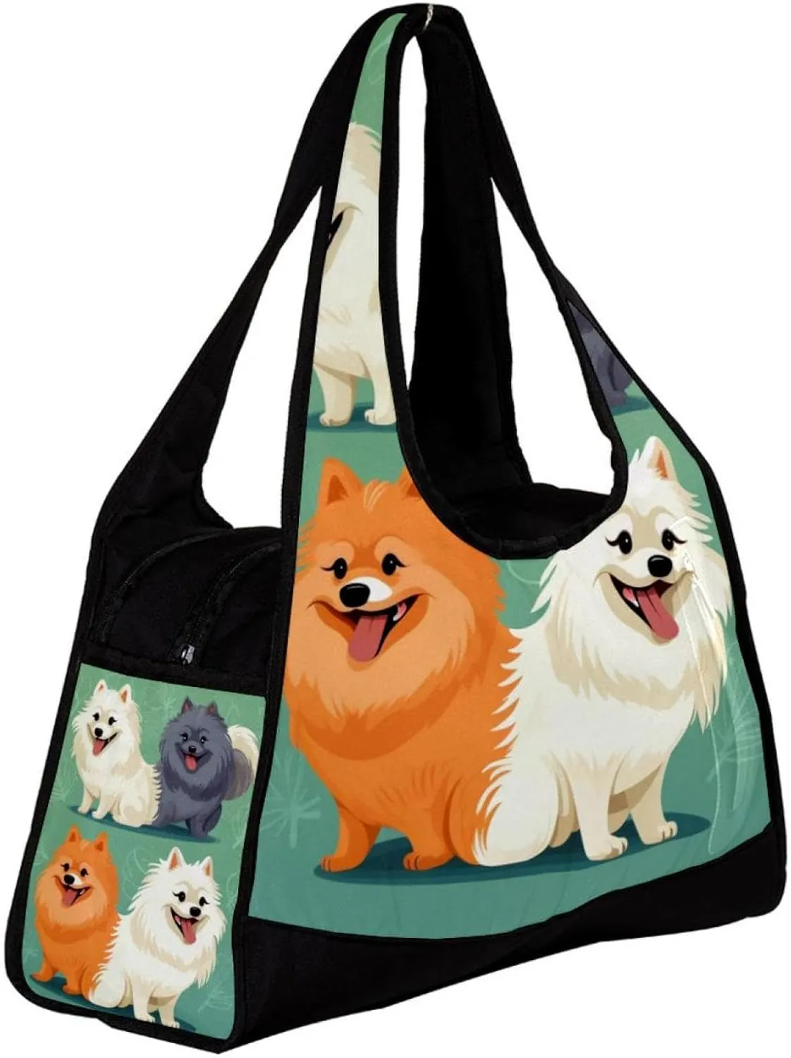 Travel Bag,Mens Gym Bag,Womens Gym Bag,Cartoon Pomeranian Dog,Sports Bag
