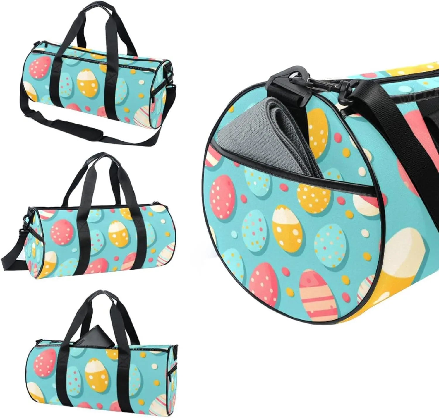 Travel Bag,Mens Gym Bag,Womens Gym Bag,Colored Print Egg Easter,Sports Bag
