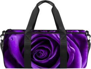 Travel Bag,Mens Gym Bag,Womens Gym Bag,Purple Rose,Sports Bag