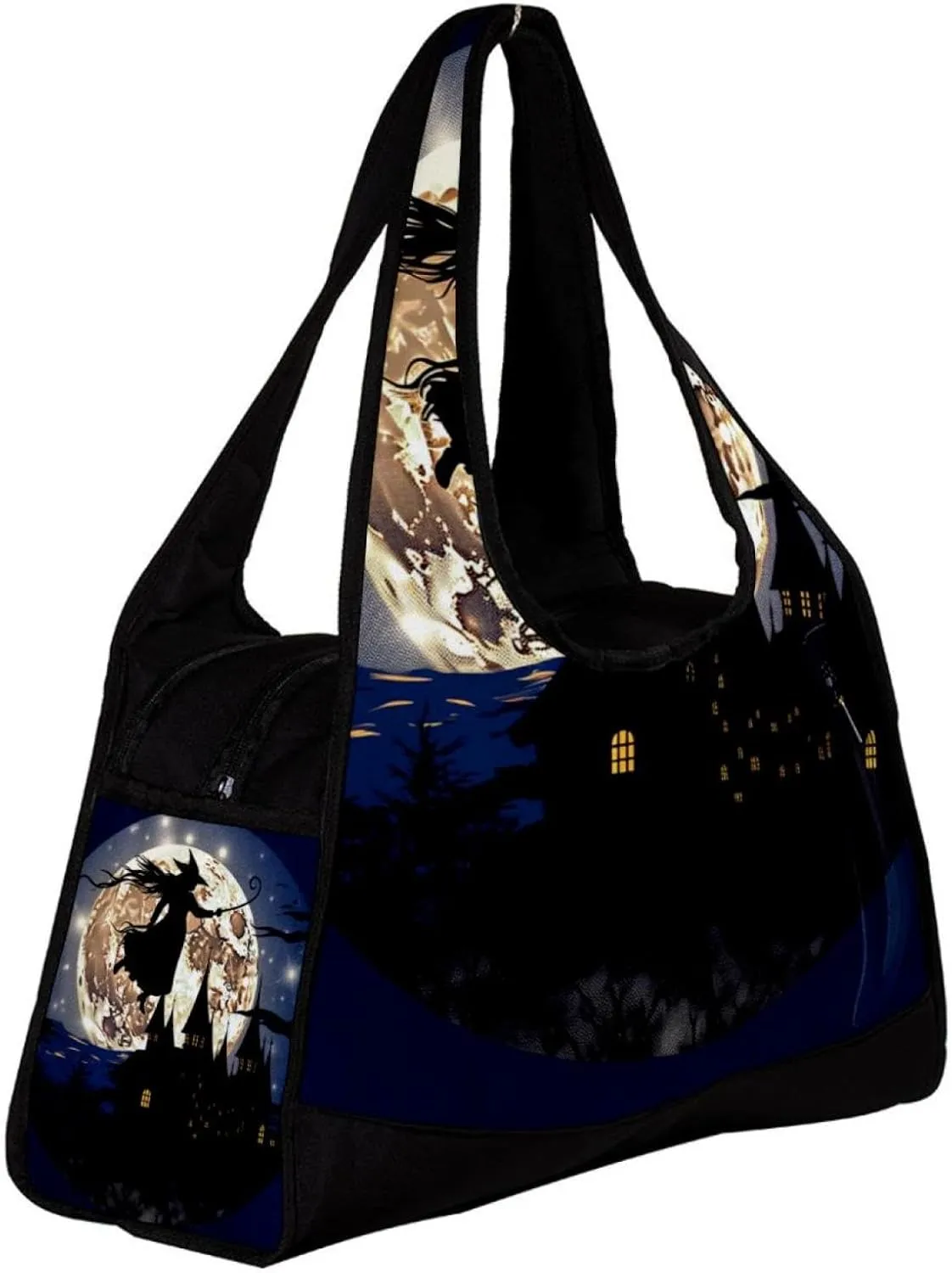 Travel Bag,Mens Gym Bag,Womens Gym Bag,Witch Castle Moonlight,Sports Bag