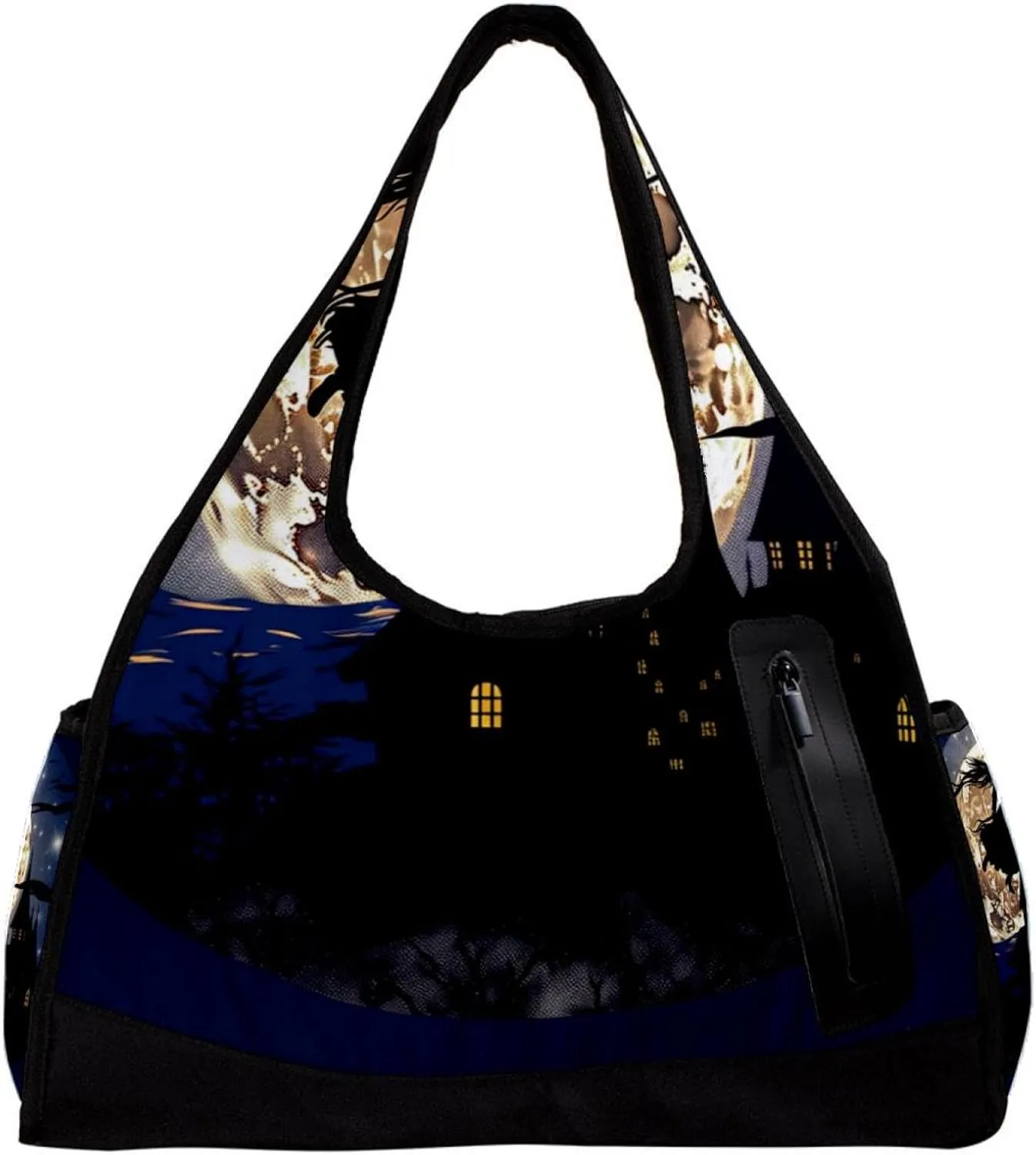 Travel Bag,Mens Gym Bag,Womens Gym Bag,Witch Castle Moonlight,Sports Bag