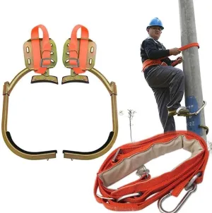 Tree Climbing Tool,2 Gears Tree Climbing Spike Set,Climbing Tree Spikes,Safe Belt Adjustable Rope Rescue Belt for Cutting Trees Cement Pole