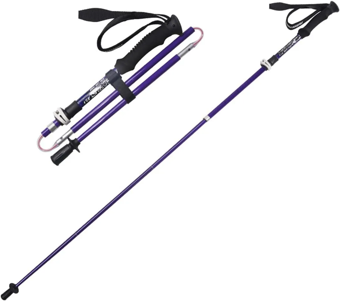 Trekking Poles, Hiking Sticks Collapsible Hiking Poles Walking Sticks for Seniors Balance Hiking Poles for Women Walking Sticks for Women Balance Walking Sticks for Backpacking, Walking(Purple)