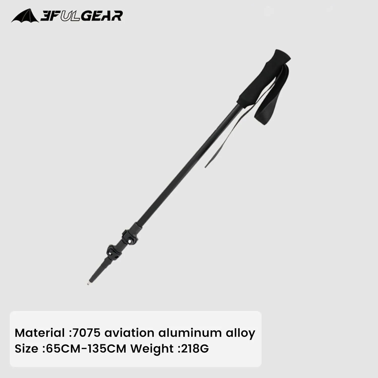Trekking Poles, Lightweight Telescopic Hiking Poles with EVA Handle Walking Sticks for Camping, Climbing, Backpacking, Mountaineering