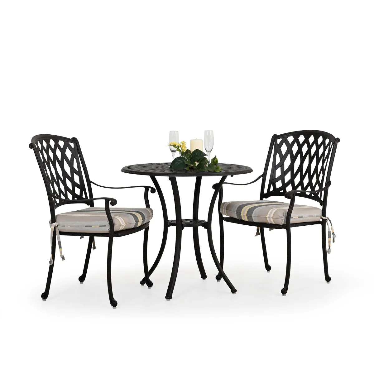 Trellis Outdoor Cast Aluminum 30" Round Dining Table