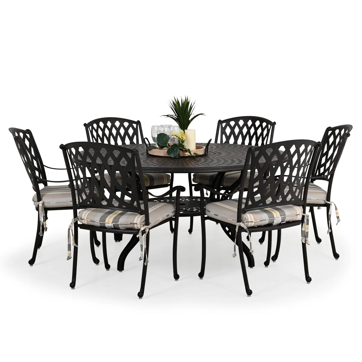 Trellis Outdoor Cast Aluminum 60" Round Dining Table