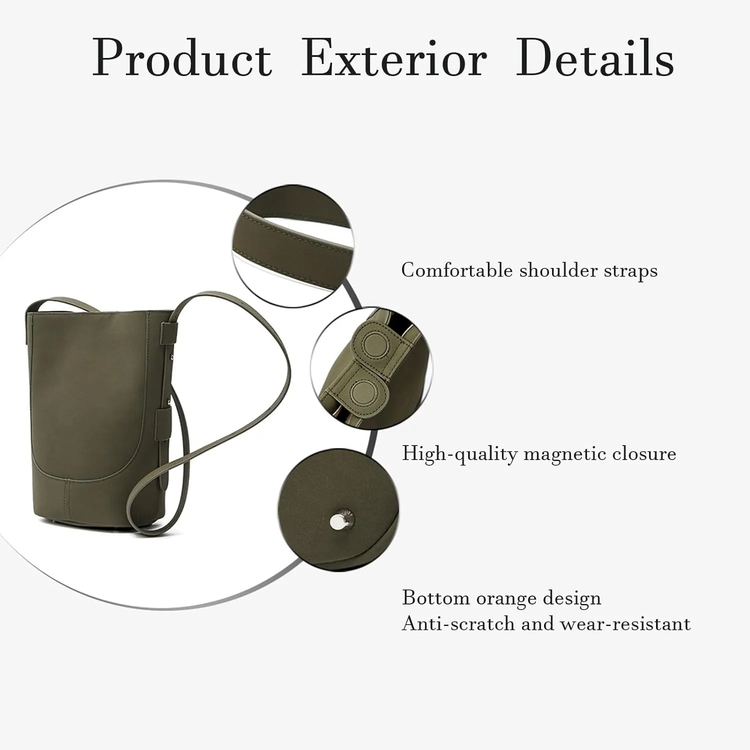 Trendy Suede Tote Bag for Women Classic Crossbody Small Purses Lightweight Slouchy Bucket Bag for Work Travel Shopping