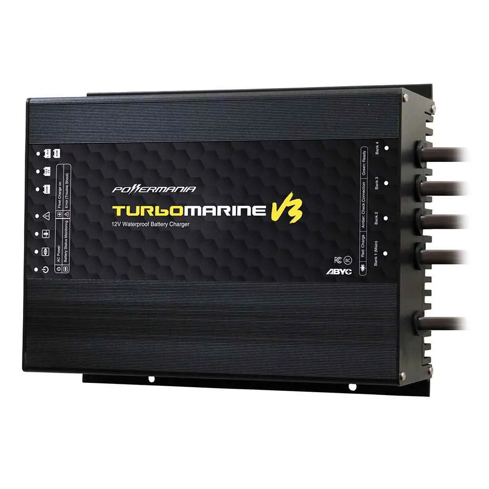 Turbo M340V3 40 Amp 3-Bank 12/24/36VDC Waterproof Charger