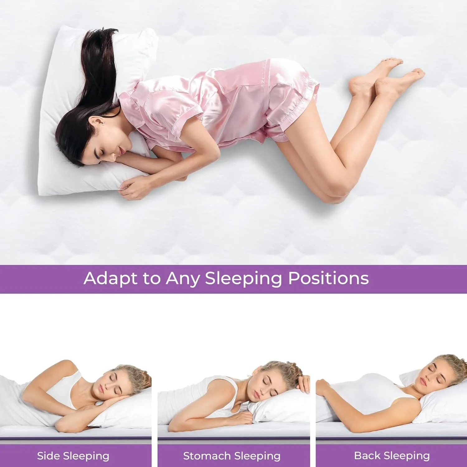 Twin Mattress, 10 Inch Hybrid Twin Mattress, Twin Size Mattress in a Box, Plush Foam Mattress with Individually Pocketed Coils, Motion Isolation for Pressure Relief, Medium Soft
