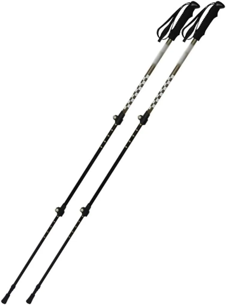 Two Telescopic Walking Stick, Nordic Hiking Gear, Easy Adjustability Trekking Poles, with Aluminum Alloy Lock, for Men, Women