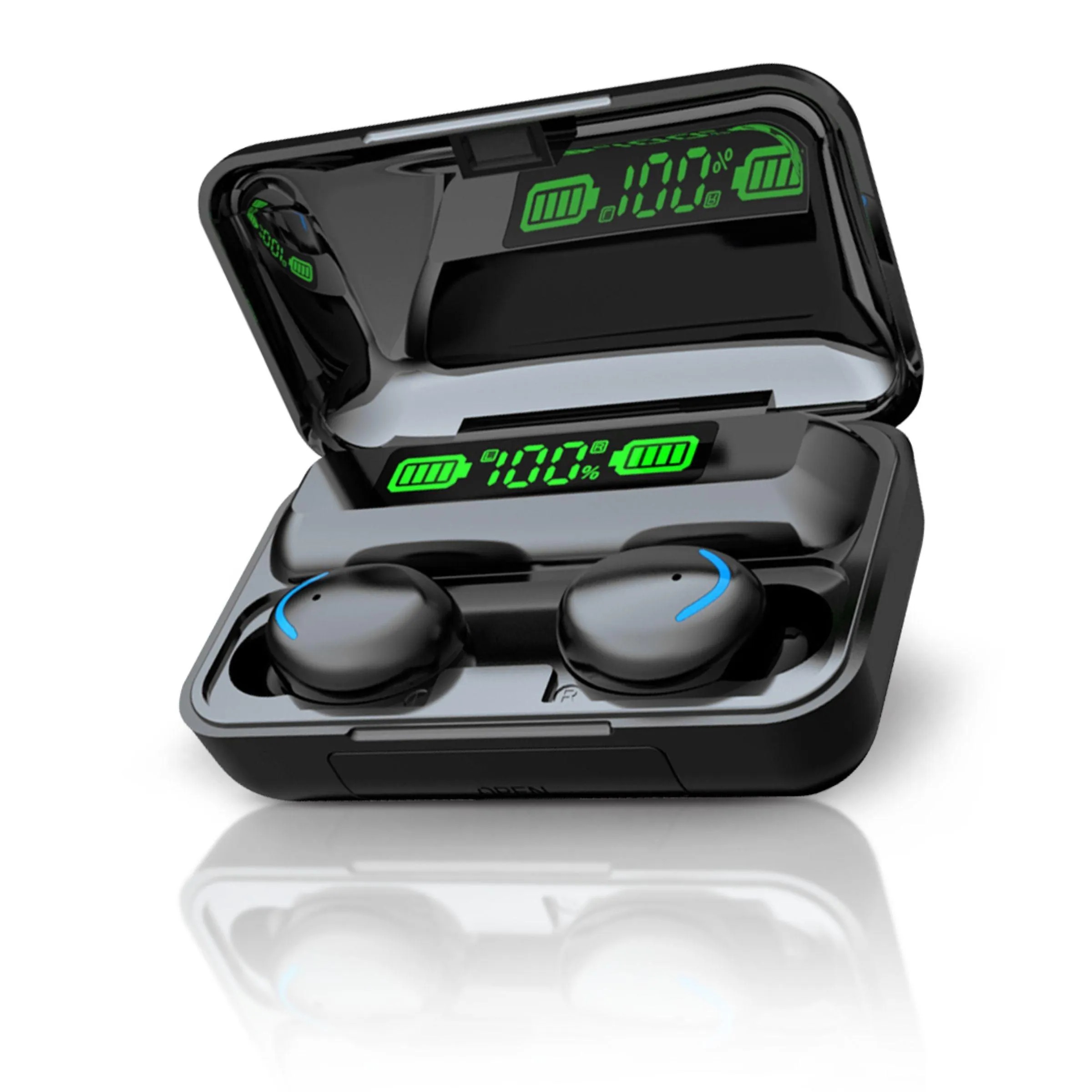 TWS Wireless Earbuds – Bluetooth 5.1 HiFi Stereo Noise-Cancelling Earphones with Touch Control, Built-in HD Mic, and Charging Case