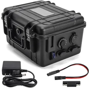 TXL Marine Power Pack Battery Box for Kayaks & Fishing Boats, Waterproof, Multi-Function QC Fast Charging, Supports Multiple Battery Configurations (Batteries Not Included)