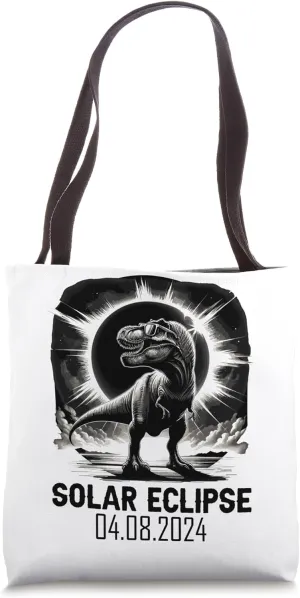 Tyrannosaurus Rex Solar Eclipse 04.08.2024 Tote Bag