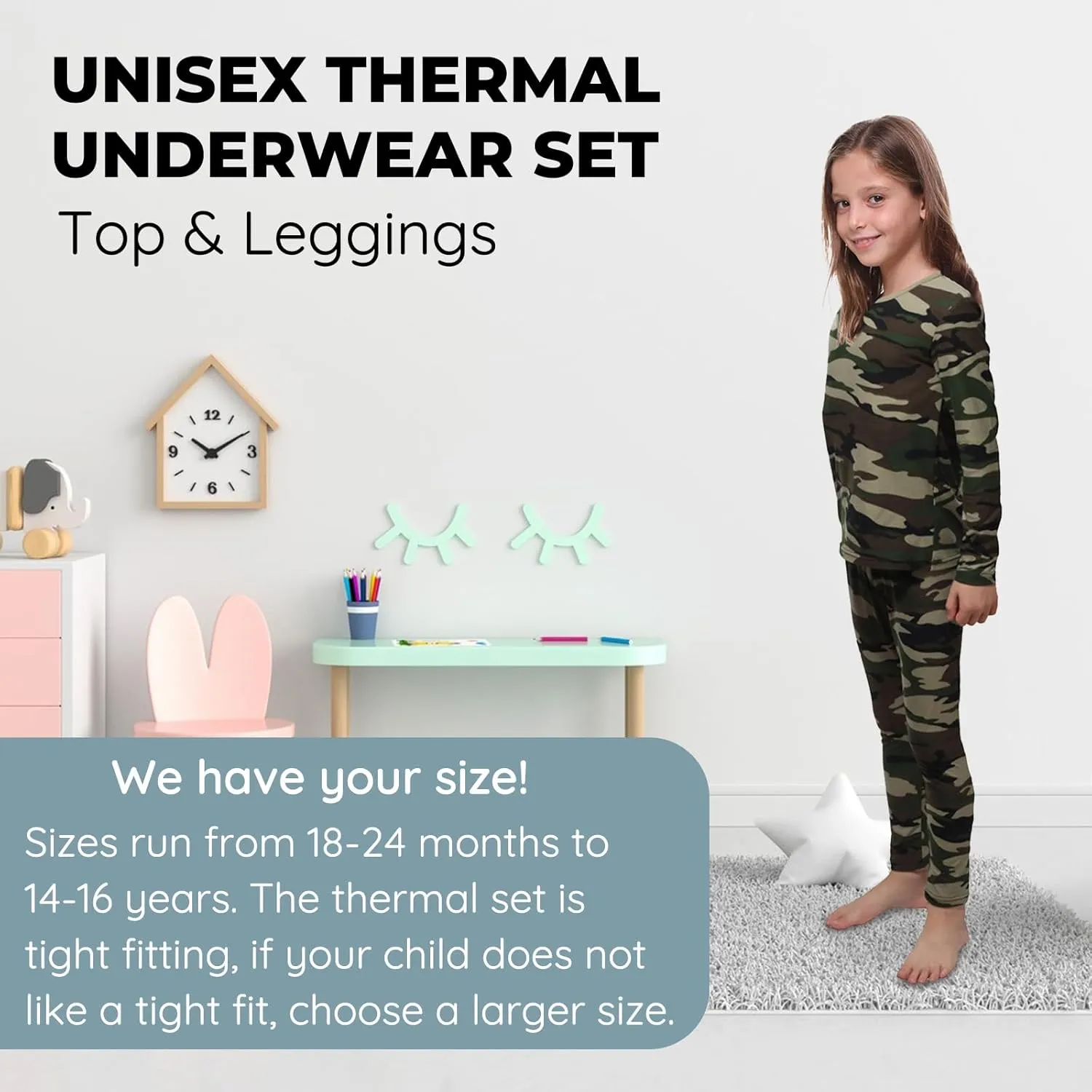 Ultra Dry Thermal Underwear For Kids Long Johns Fleece Lined Leggings And Shirt Boy And Girl Unisex Underwear Base Layer