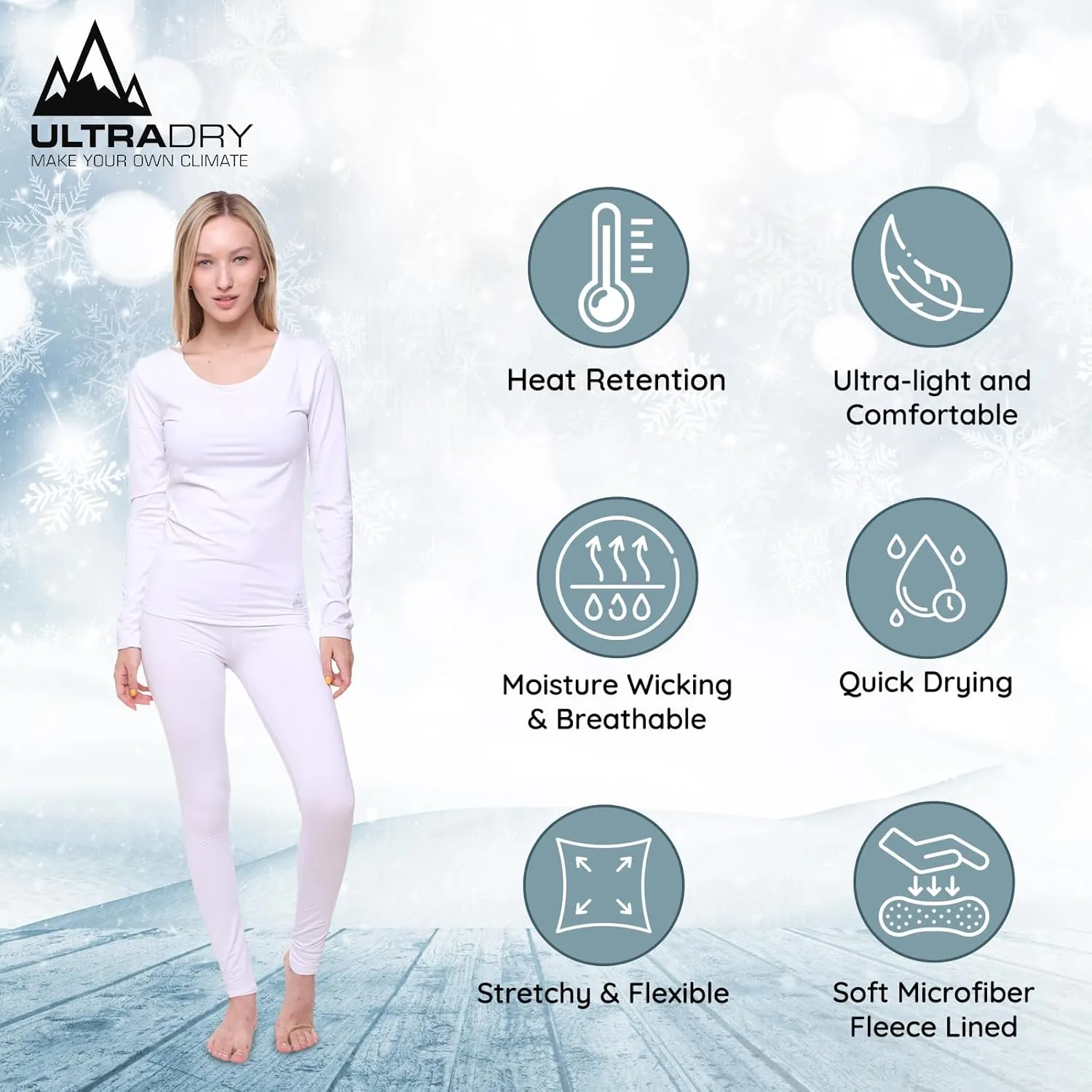 Ultra Dry Women Thermal Underwear Set