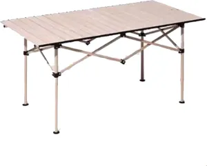 Ultra-Light Camping Table Compact Folding Picnic Table Aluminum Folding Camping Table Roll Up Table Top for Indoor & Outdoor