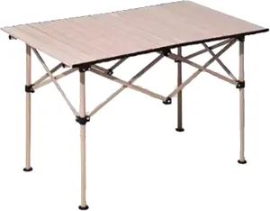 Ultra-Light Camping Table Compact Folding Picnic Table Aluminum Folding Camping Table Roll Up Table Top for Indoor & Outdoor