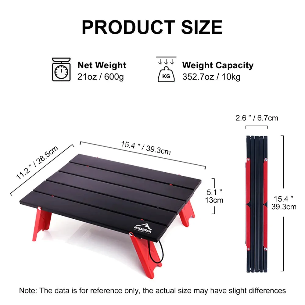 Ultra-Light Foldable Camping Table – Portable & Compact for Outdoor, Picnic, BBQ, or Bed Desk Use