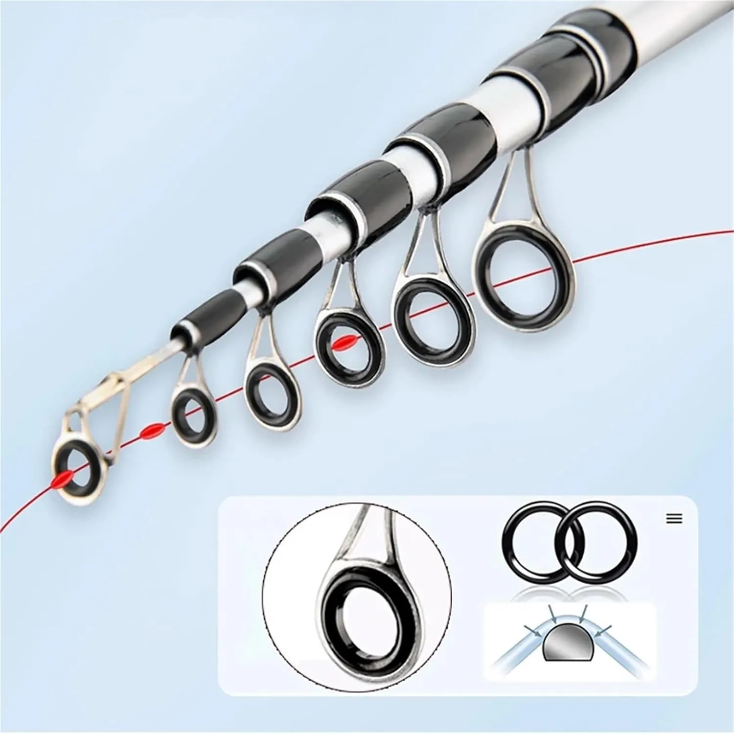Ultralight and Hard Telescopic Fishing Rod Portable Long Casting Pole Carbon Fiber 1.5-2.4m Fast Action Fishing Pole Tackle