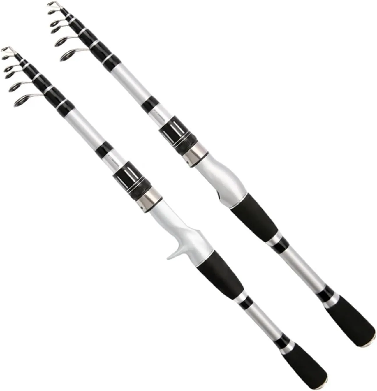 Ultralight and Hard Telescopic Fishing Rod Portable Long Casting Pole Carbon Fiber 1.5-2.4m Fast Action Fishing Pole Tackle