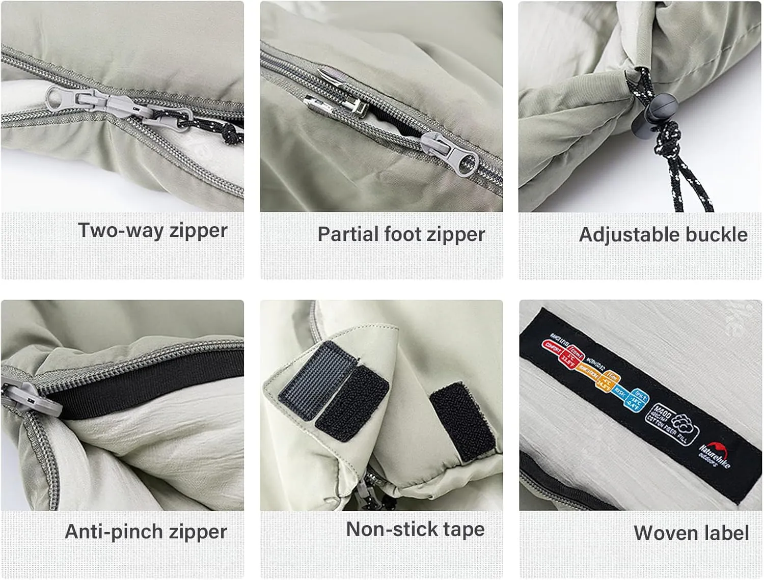 Ultralight Sleeping Bag 25°F-54°F with Hood Great for 3-4 Season Traveling Camping Outdoor Activities Family Camping Mountaineering car Camping,Machine Washable No-Snag Zipper
