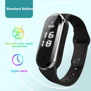 Ultrasonic Bracelet Protect Kid Mosquito Repellent Kill Pest Insect Bug Repellent Wrist Watch