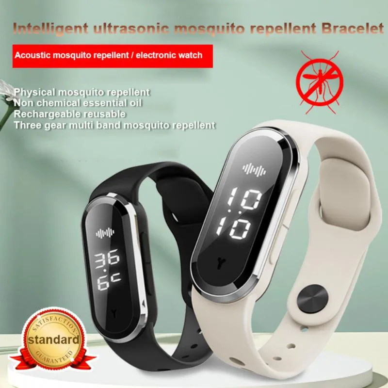 Ultrasonic Bracelet Protect Kid Mosquito Repellent Kill Pest Insect Bug Repellent Wrist Watch